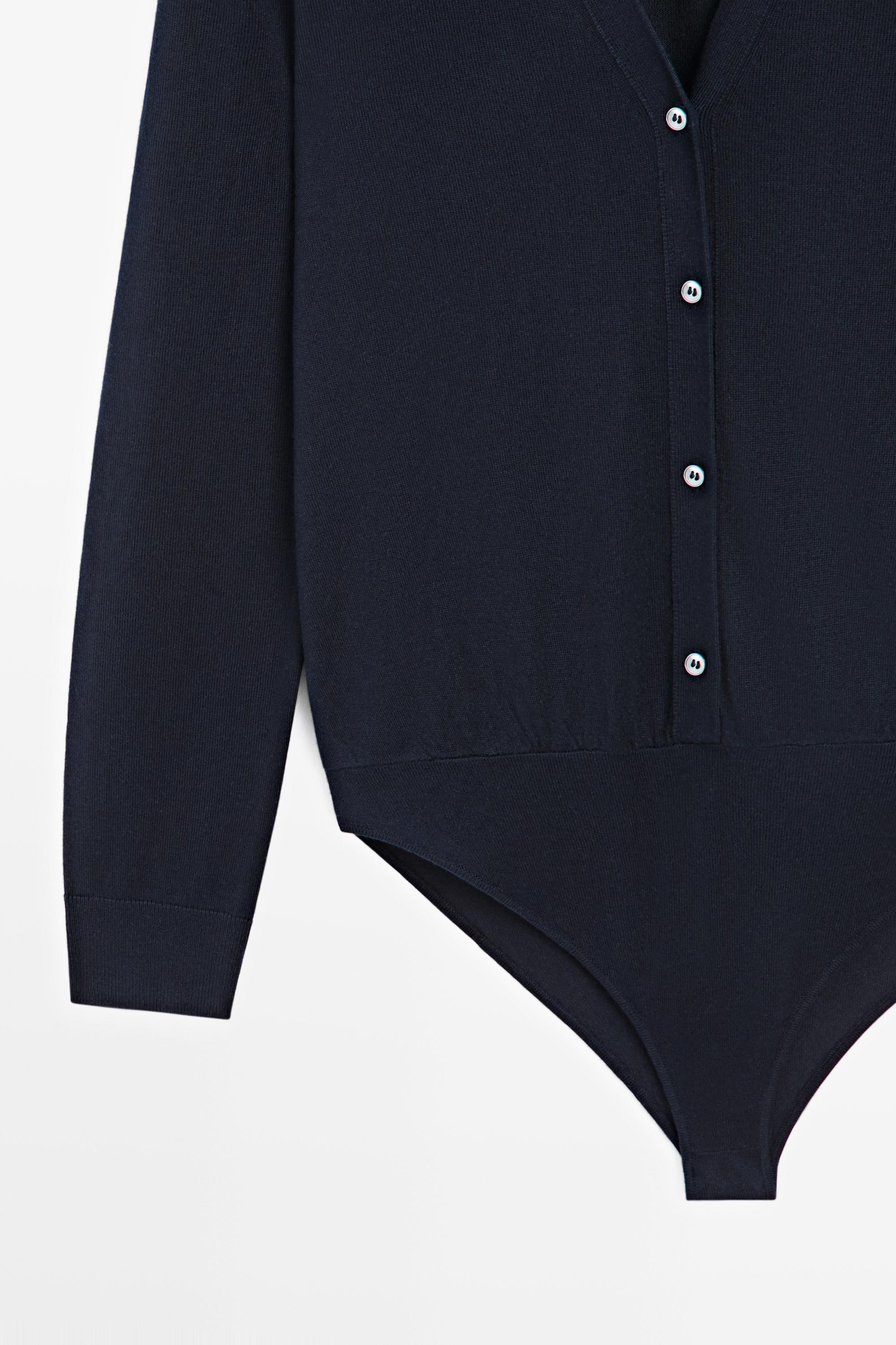 Silk blend bodysuit with button details - STUDIO